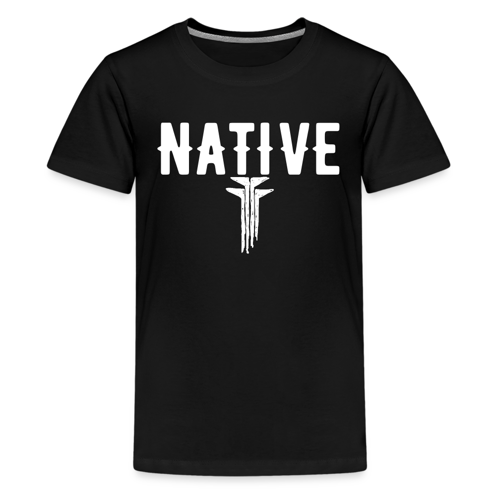 Native Frogs Sketch Kids' Premium T-Shirt - black