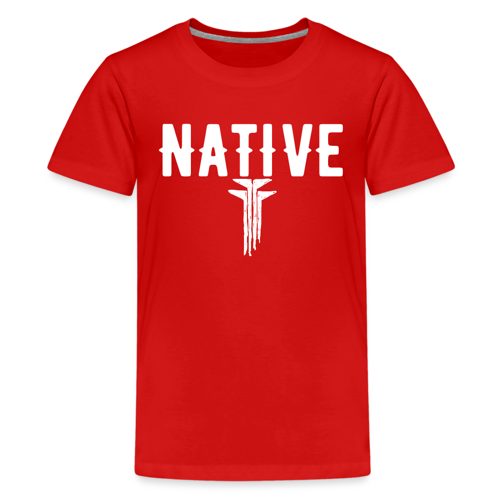 Native Frogs Sketch Kids' Premium T-Shirt - red