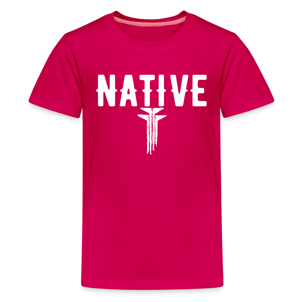 Native Frogs Sketch Kids' Premium T-Shirt - dark pink