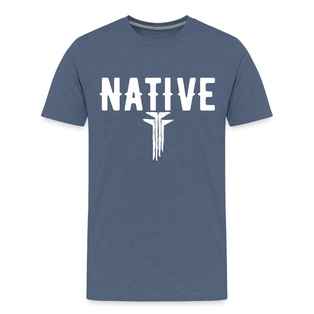 Native Frogs Sketch Kids' Premium T-Shirt - heather blue