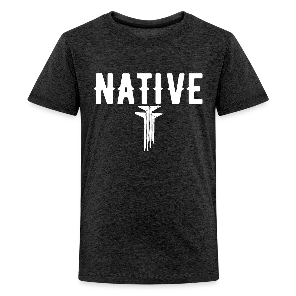 Native Frogs Sketch Kids' Premium T-Shirt - charcoal grey
