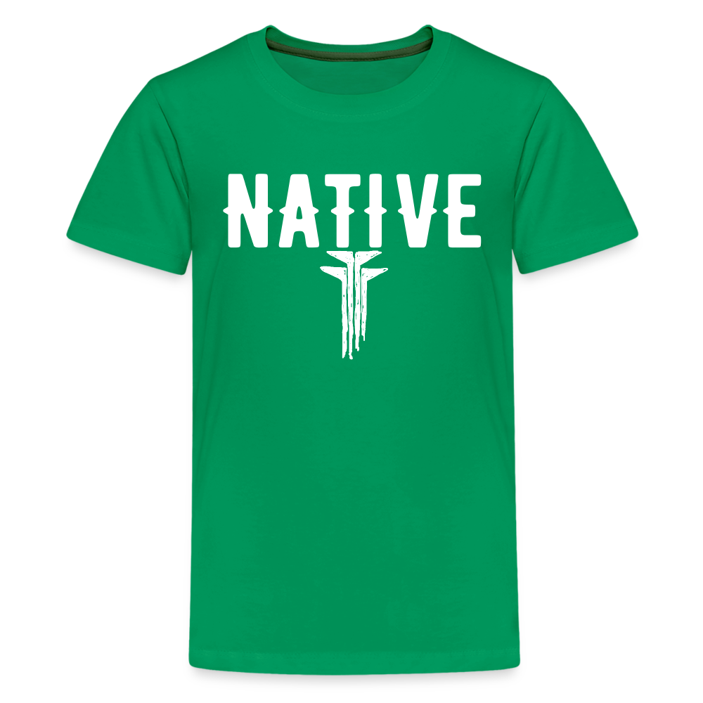 Native Frogs Sketch Kids' Premium T-Shirt - kelly green