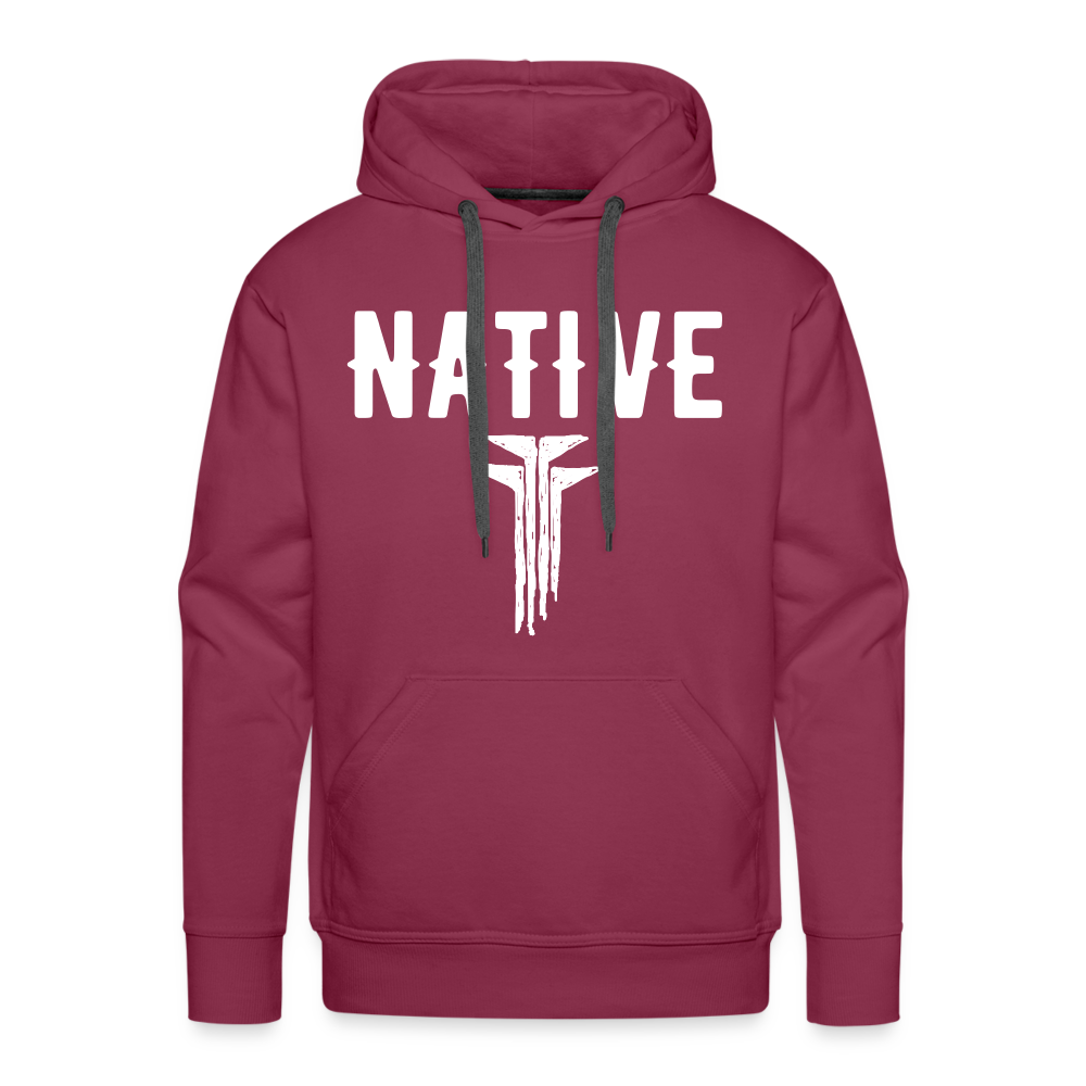 Native Frogs Sketch Men’s Premium Hoodie - burgundy