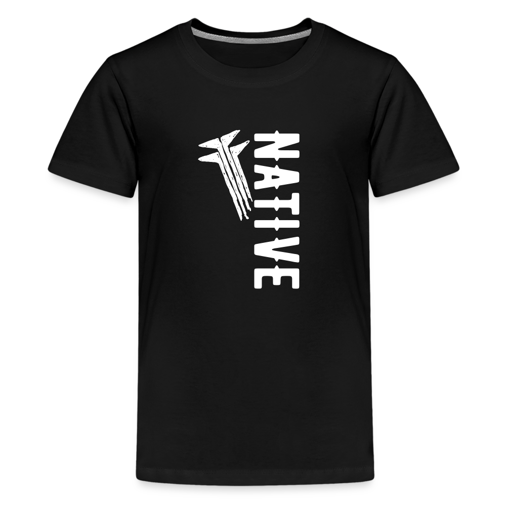 Native Frogs Slanted Kids' Premium T-Shirt - black