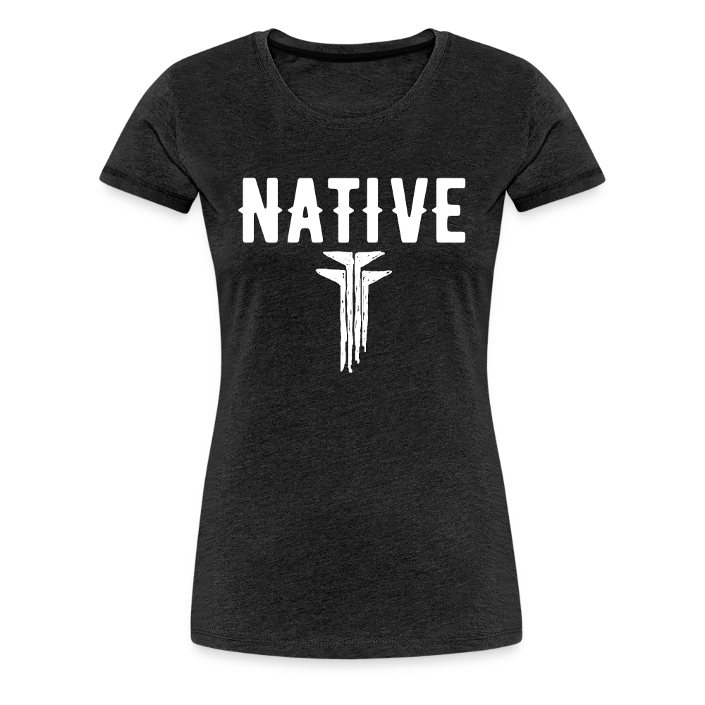 Native Frogs Sketch Women’s Premium T-Shirt - charcoal grey