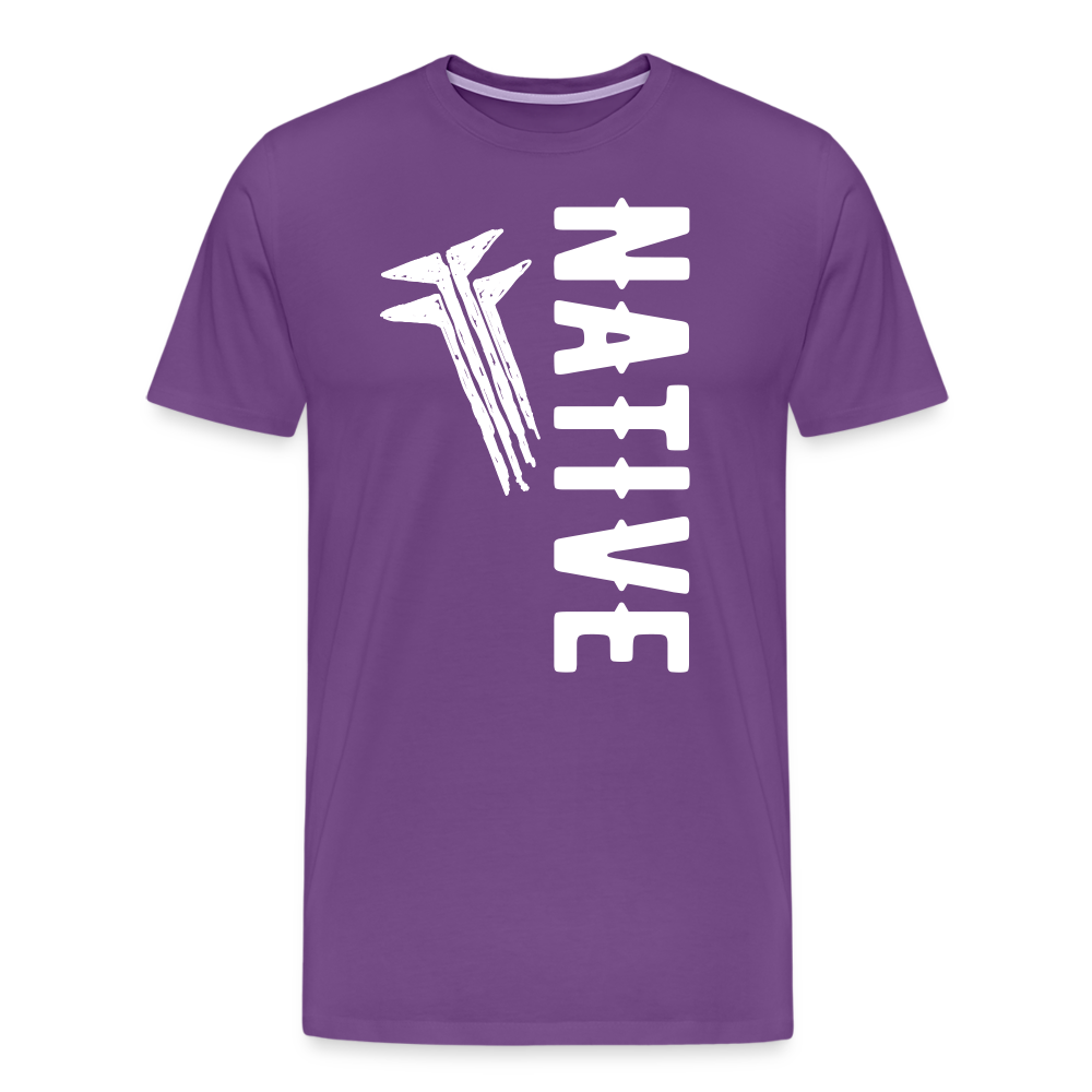 Native Frogs Slanted Men's Premium T-Shirt - purple