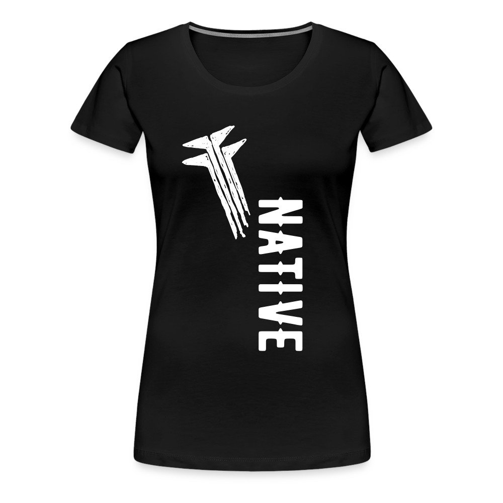 Native Frogs Slanted Women’s Premium T-Shirt - black