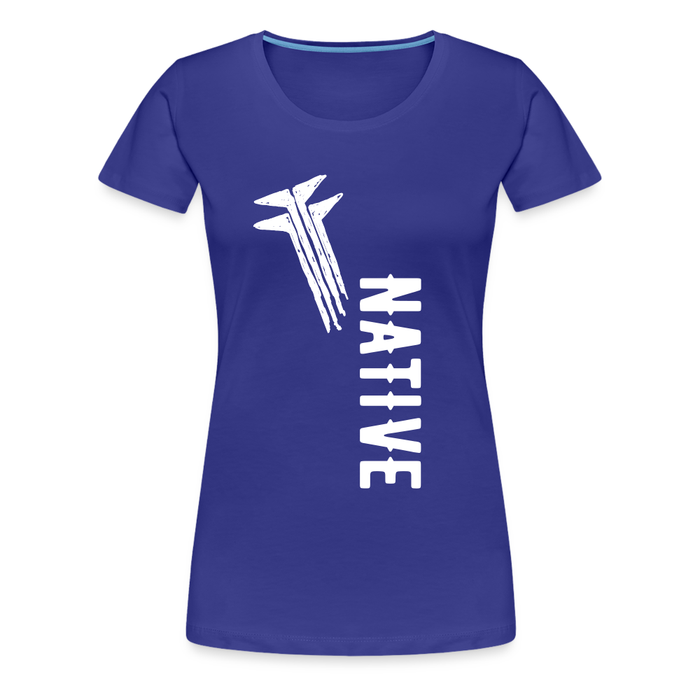 Native Frogs Slanted Women’s Premium T-Shirt - royal blue