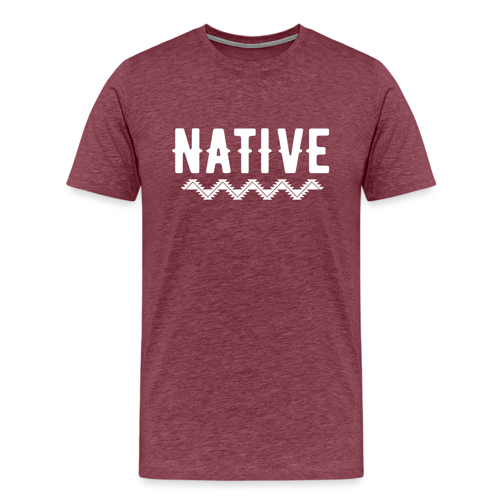 Native Men's Premium T-Shirt - heather burgundy