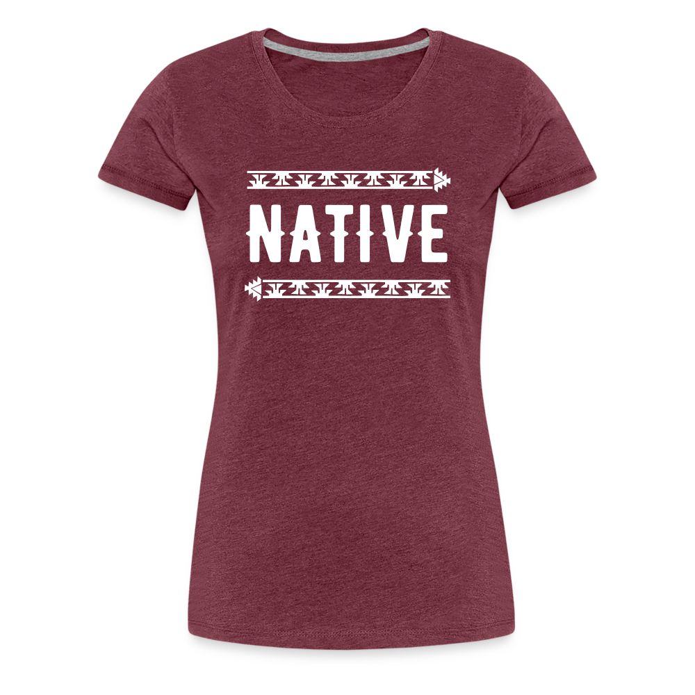 Native Frogs Women’s Premium T-Shirt - heather burgundy