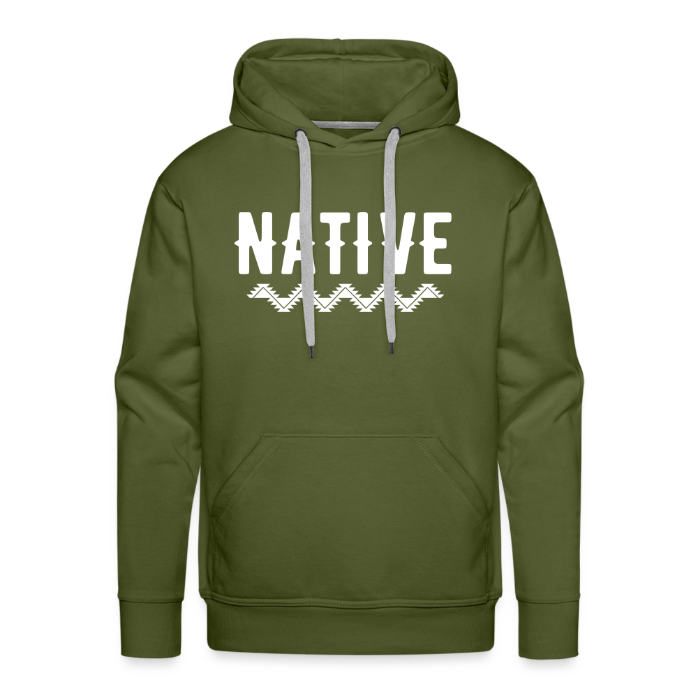 Native Men’s Premium Hoodie - olive green