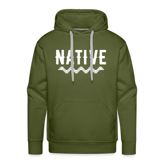 Native Men’s Premium Hoodie - olive green
