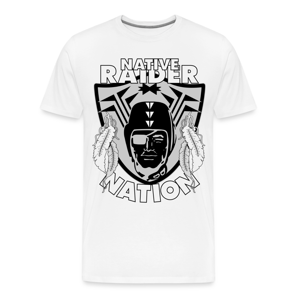 Native Raider Men's Premium T-Shirt - white