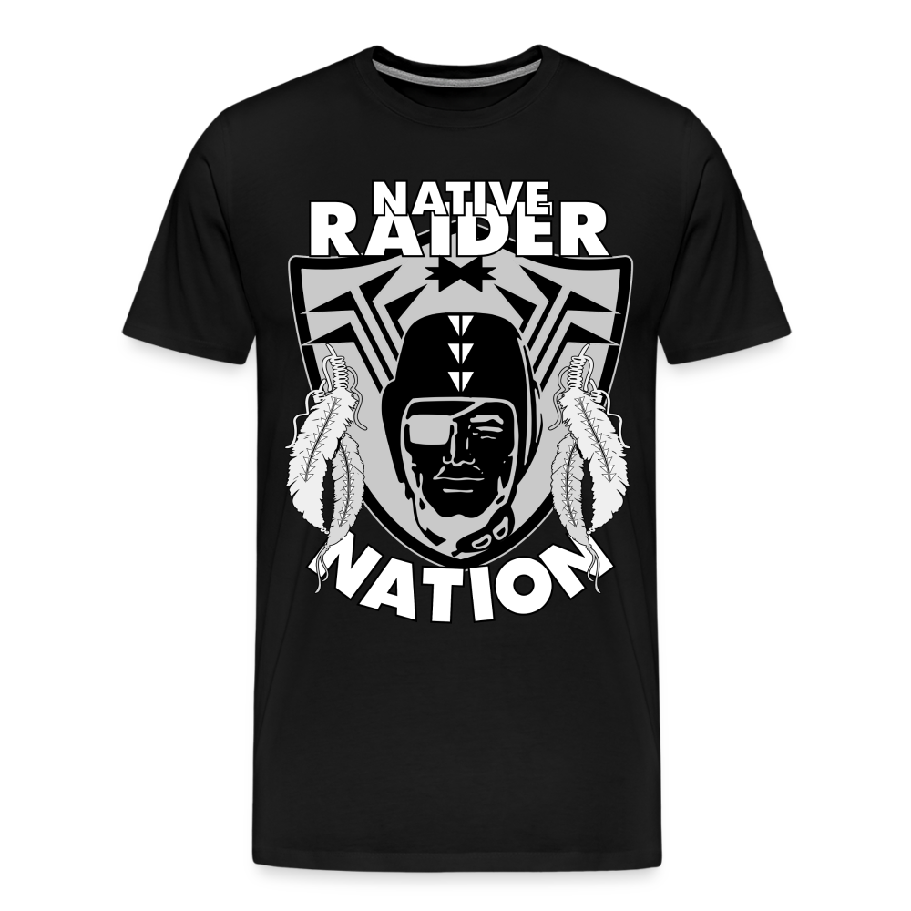 Native Raider Men's Premium T-Shirt - black