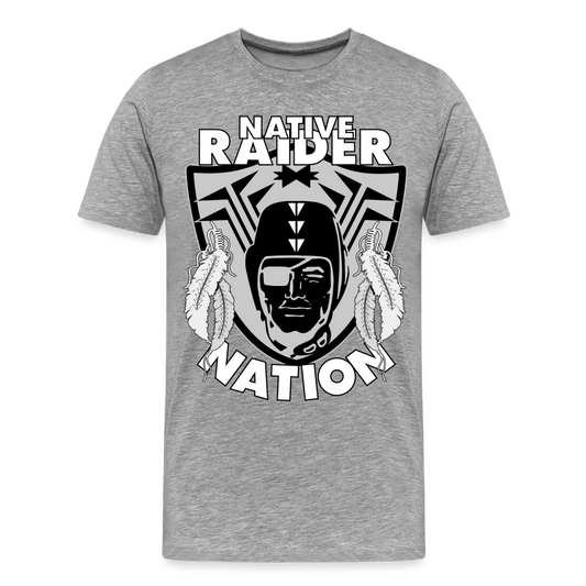 Native Raider Men's Premium T-Shirt - heather gray