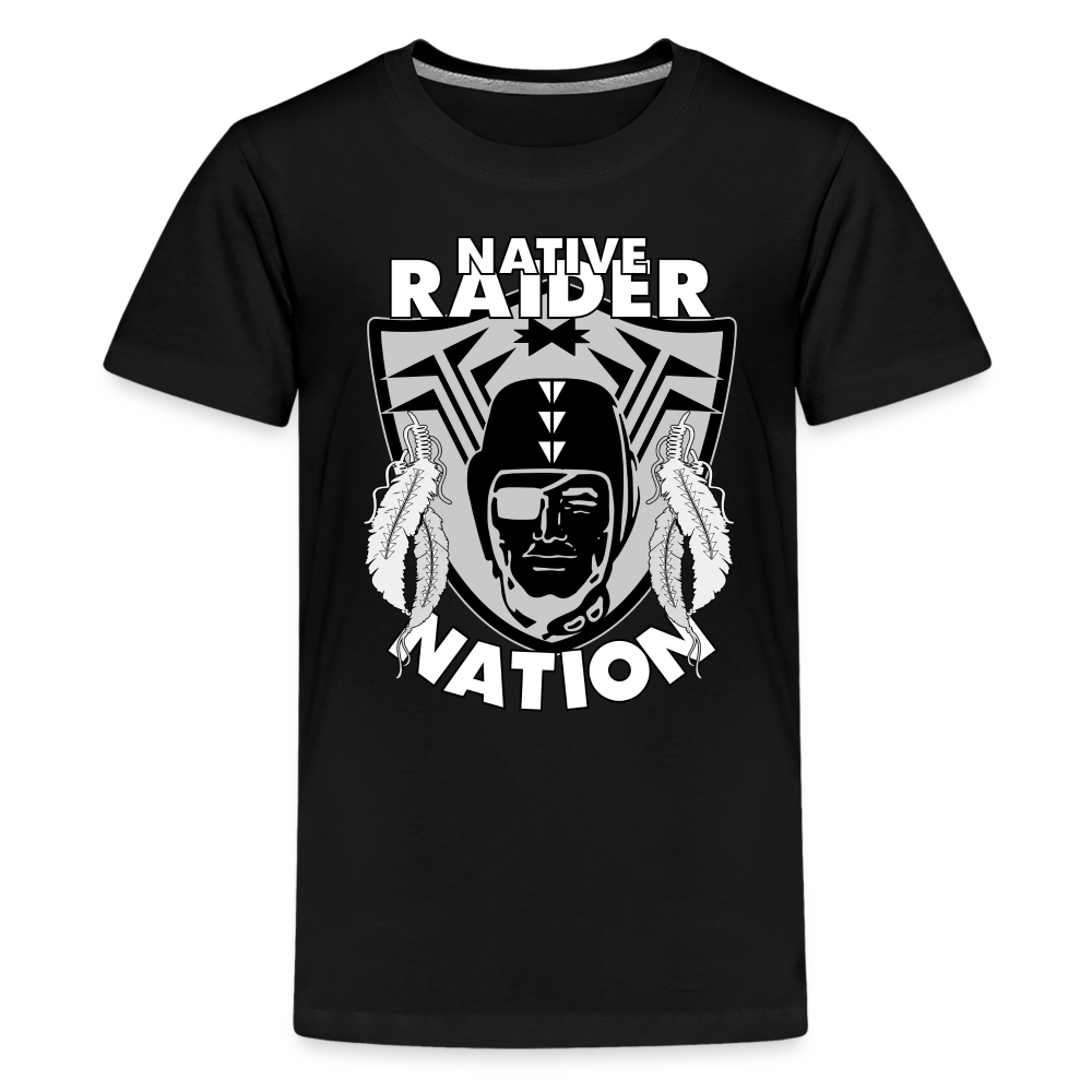 Native Raider Kids' Premium T-Shirt - black