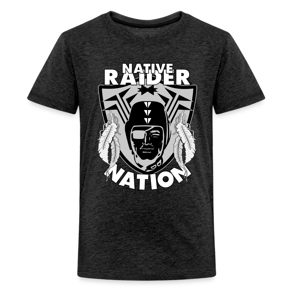 Native Raider Kids' Premium T-Shirt - charcoal grey