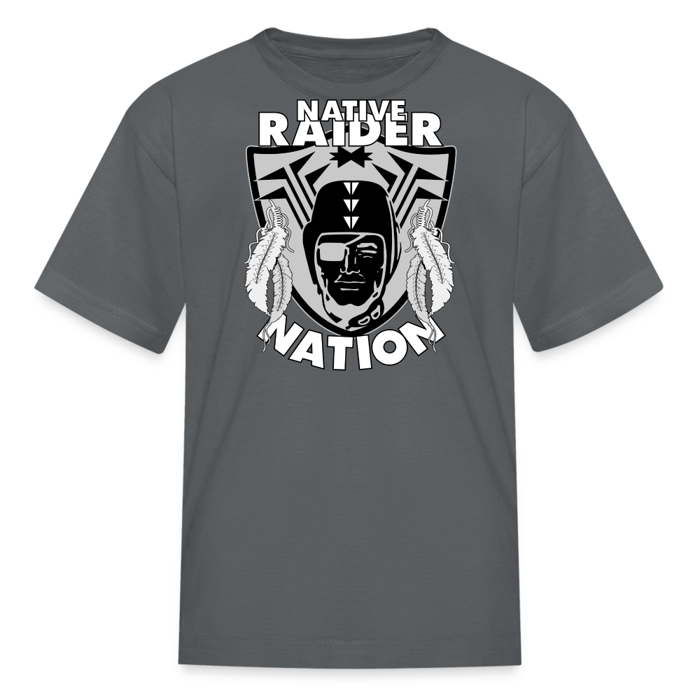 Native Raider Kids' T-Shirt - charcoal