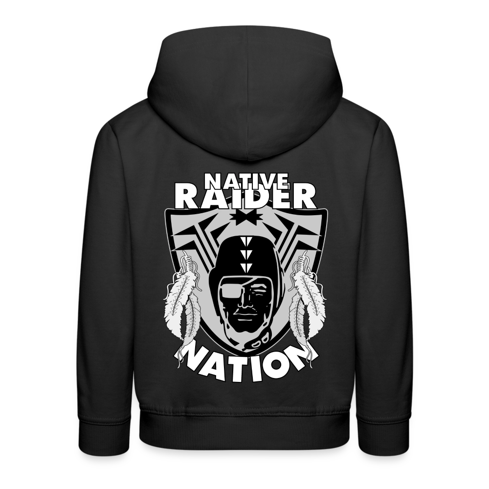 Native Raider Kids‘ Premium Hoodie - black