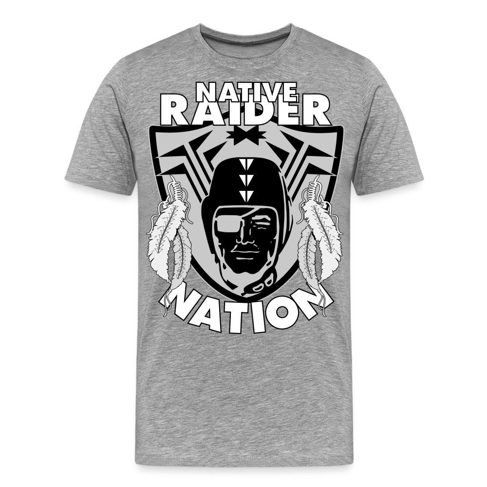 Native Raider Men's Premium T-Shirt - heather gray