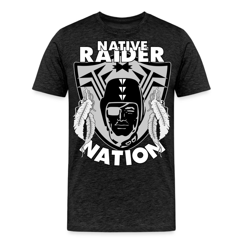Native Raider Men's Premium T-Shirt - charcoal grey