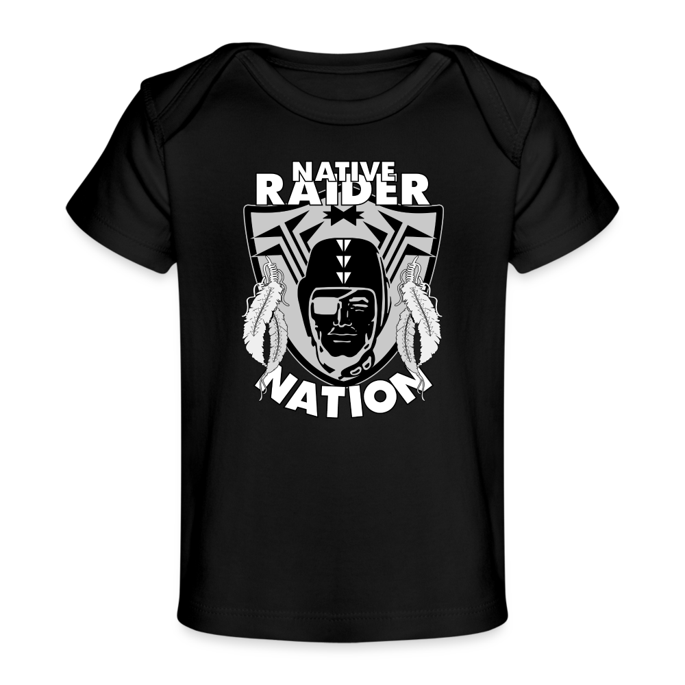 Native Raider Organic Baby T-Shirt - black