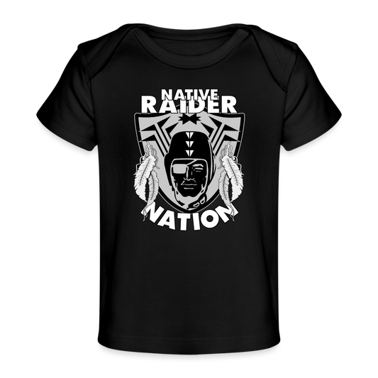 Native Raider Organic Baby T-Shirt - black