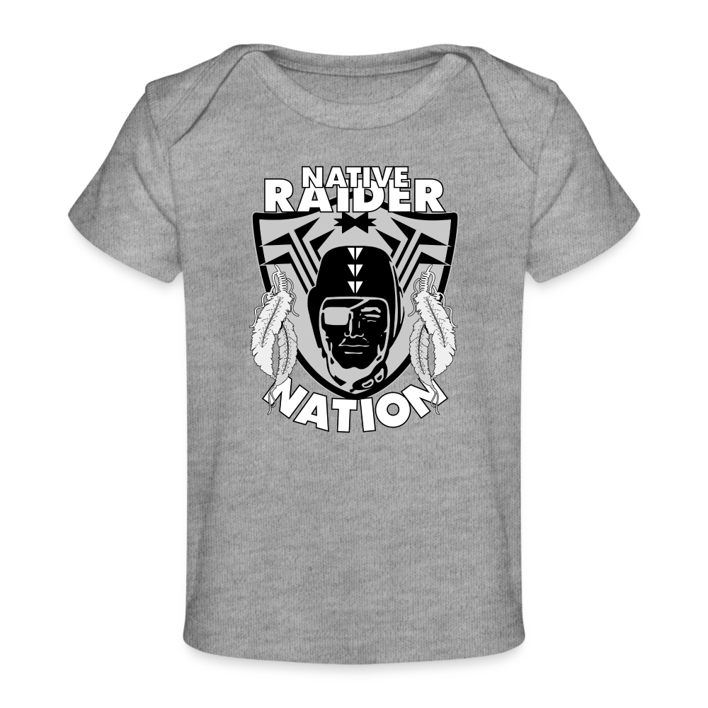 Native Raider Organic Baby T-Shirt - heather grey