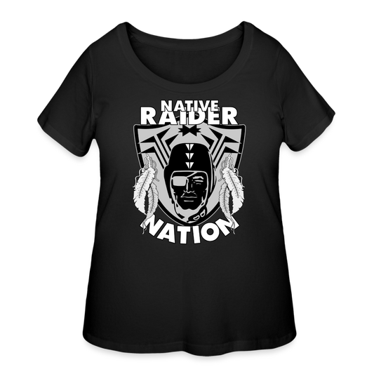 Native Raider Women’s Curvy T-Shirt - black