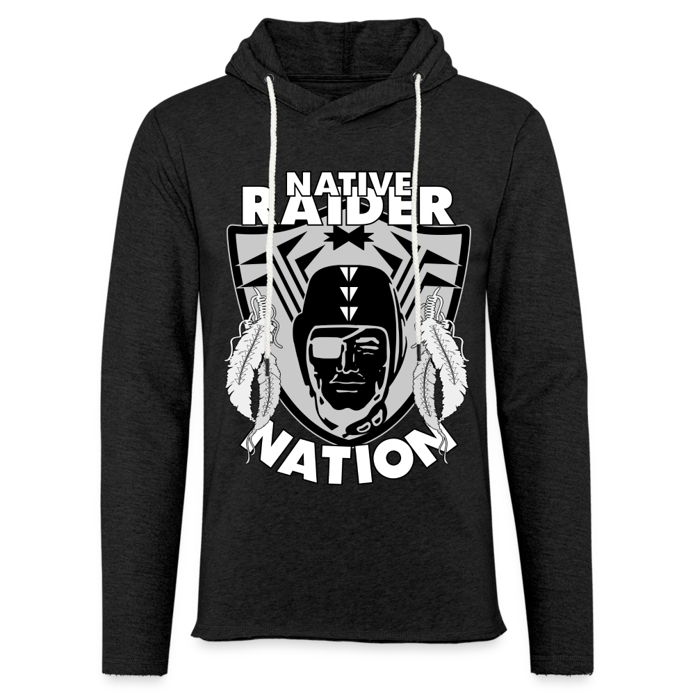Native Raider Unisex Lightweight Terry Hoodie - charcoal grey