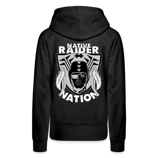 Native Raider Women’s Premium Hoodie - black