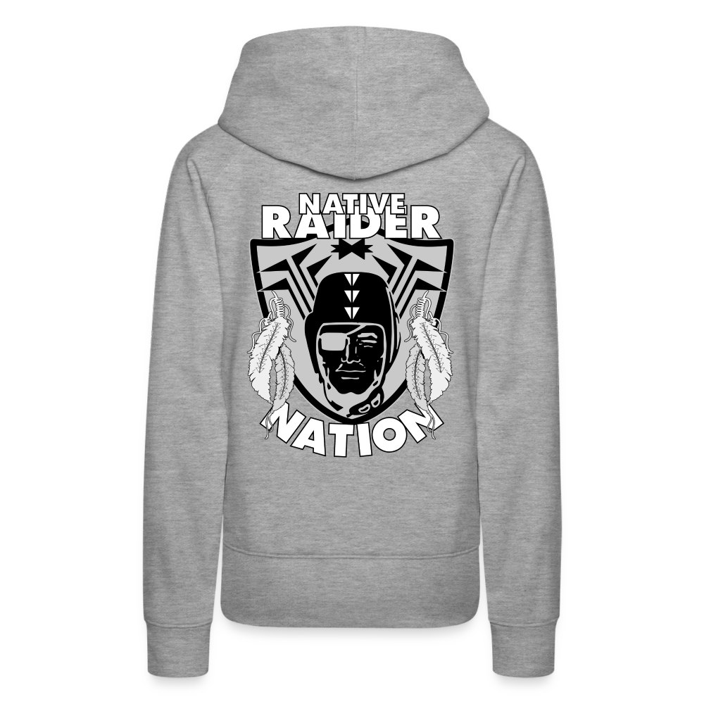 Native Raider Women’s Premium Hoodie - heather grey