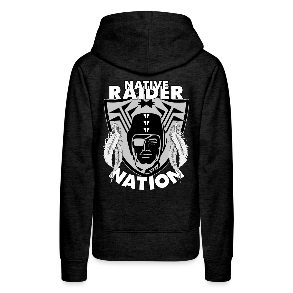 Native Raider Women’s Premium Hoodie - charcoal grey