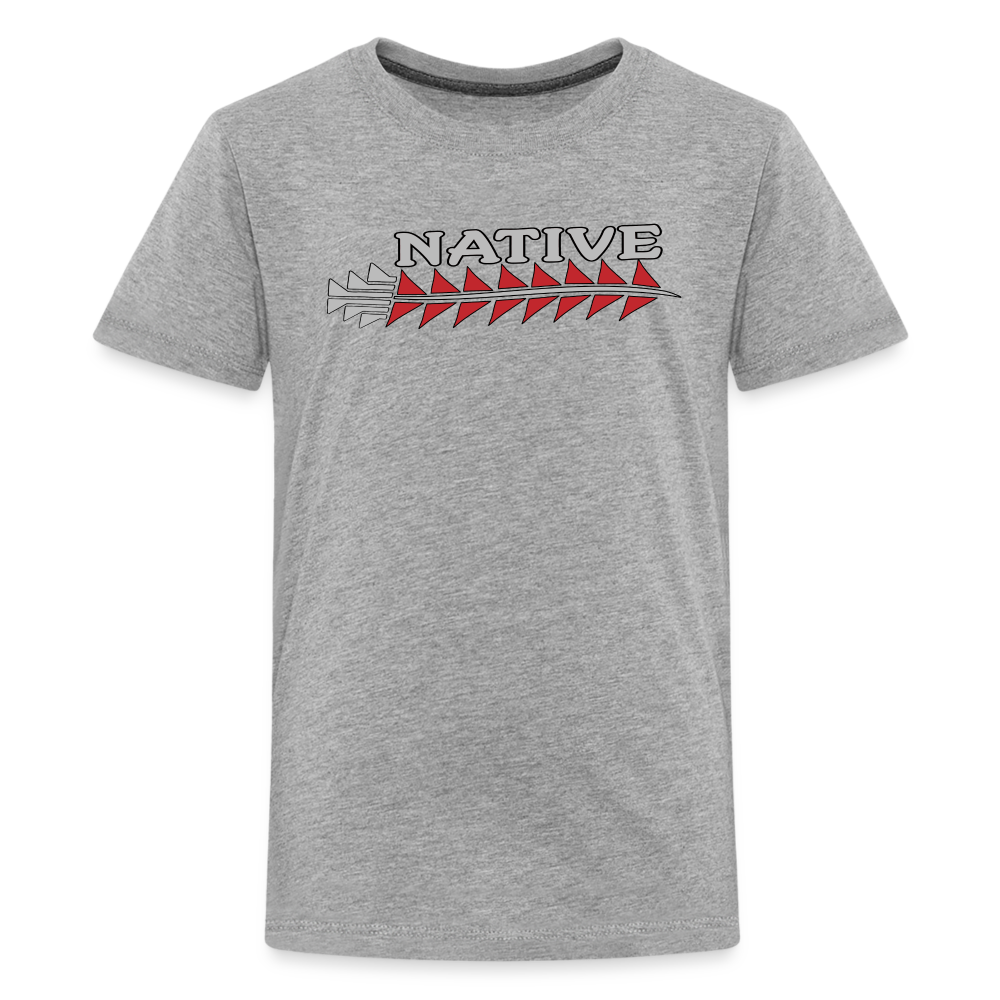 Native Sturgeon Horizontal Kids' Premium T-Shirt - heather gray