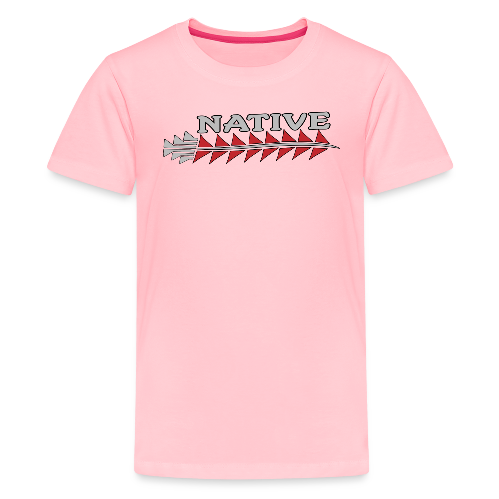 Native Sturgeon Horizontal Kids' Premium T-Shirt - pink
