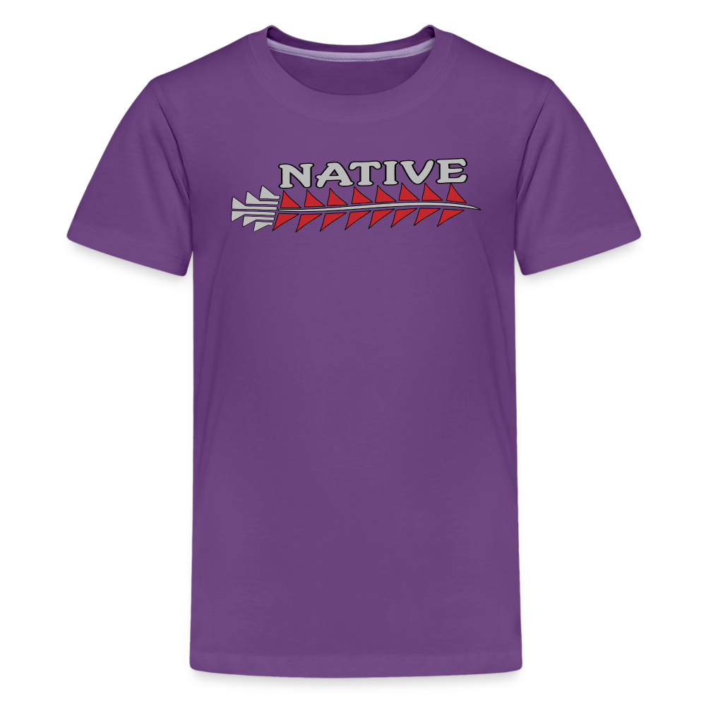 Native Sturgeon Horizontal Kids' Premium T-Shirt - purple