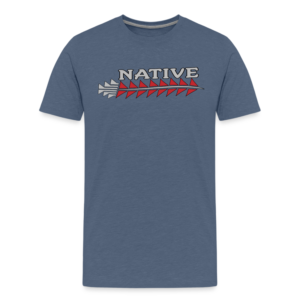 Native Sturgeon Horizontal Kids' Premium T-Shirt - heather blue