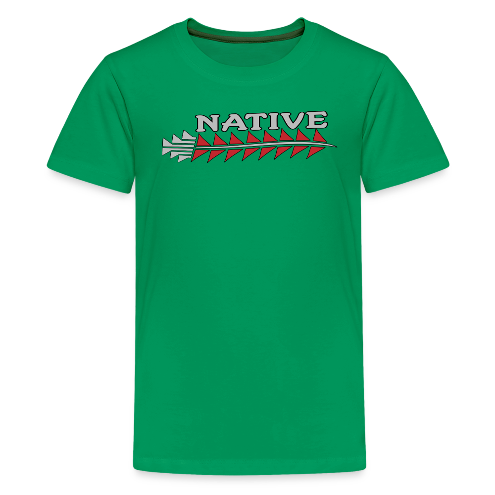 Native Sturgeon Horizontal Kids' Premium T-Shirt - kelly green