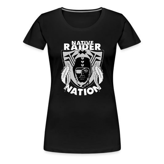 Native Raider Women’s Premium T-Shirt - black
