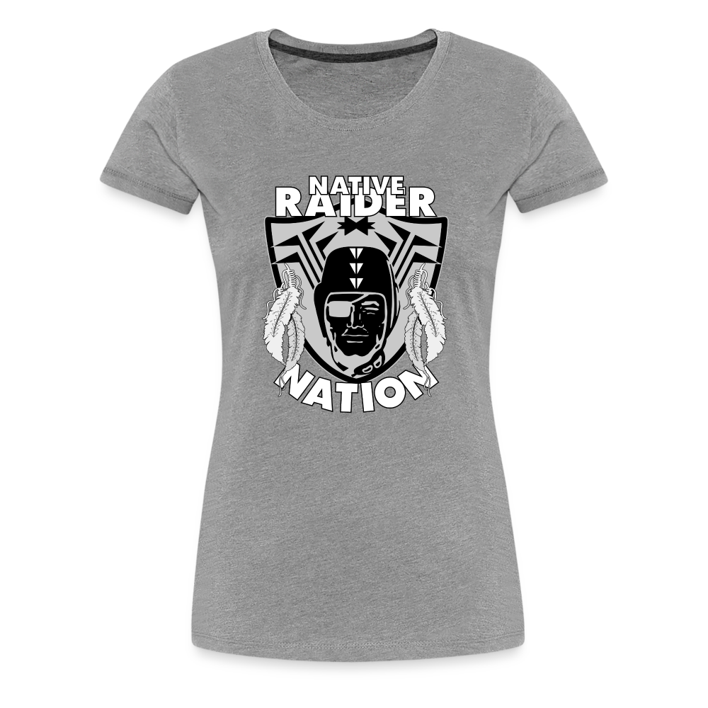 Native Raider Women’s Premium T-Shirt - heather gray