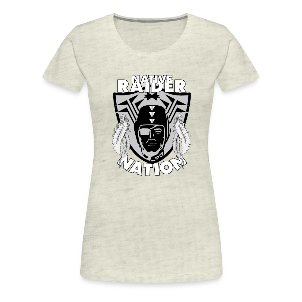 Native Raider Women’s Premium T-Shirt - heather oatmeal