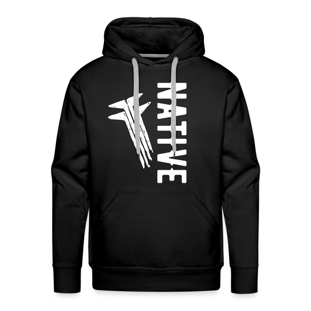 Native Slanted Frogs Men’s Premium Hoodie - black