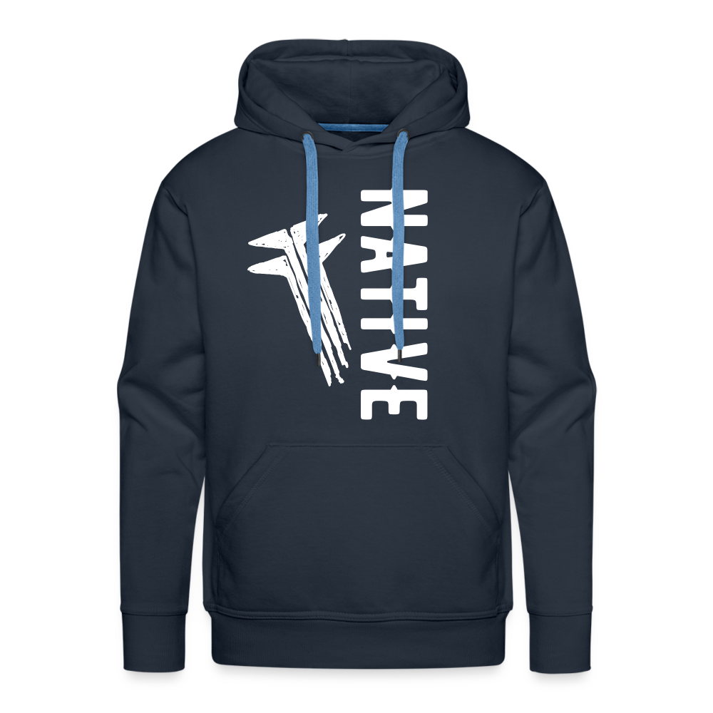 Native Slanted Frogs Men’s Premium Hoodie - navy