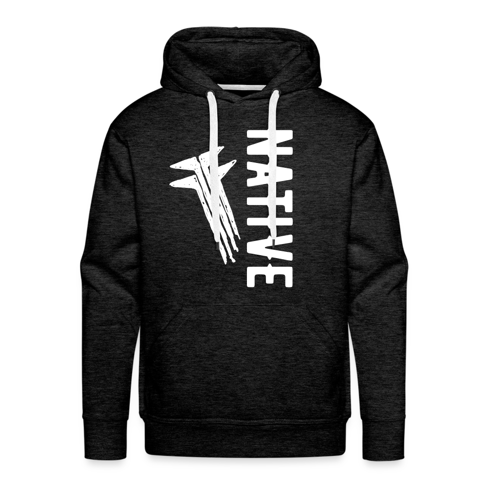 Native Slanted Frogs Men’s Premium Hoodie - charcoal grey