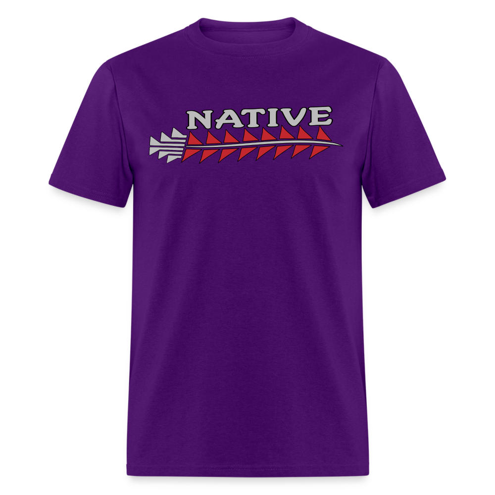 Native Sturgeon Horizontal Unisex Classic T-Shirt - purple