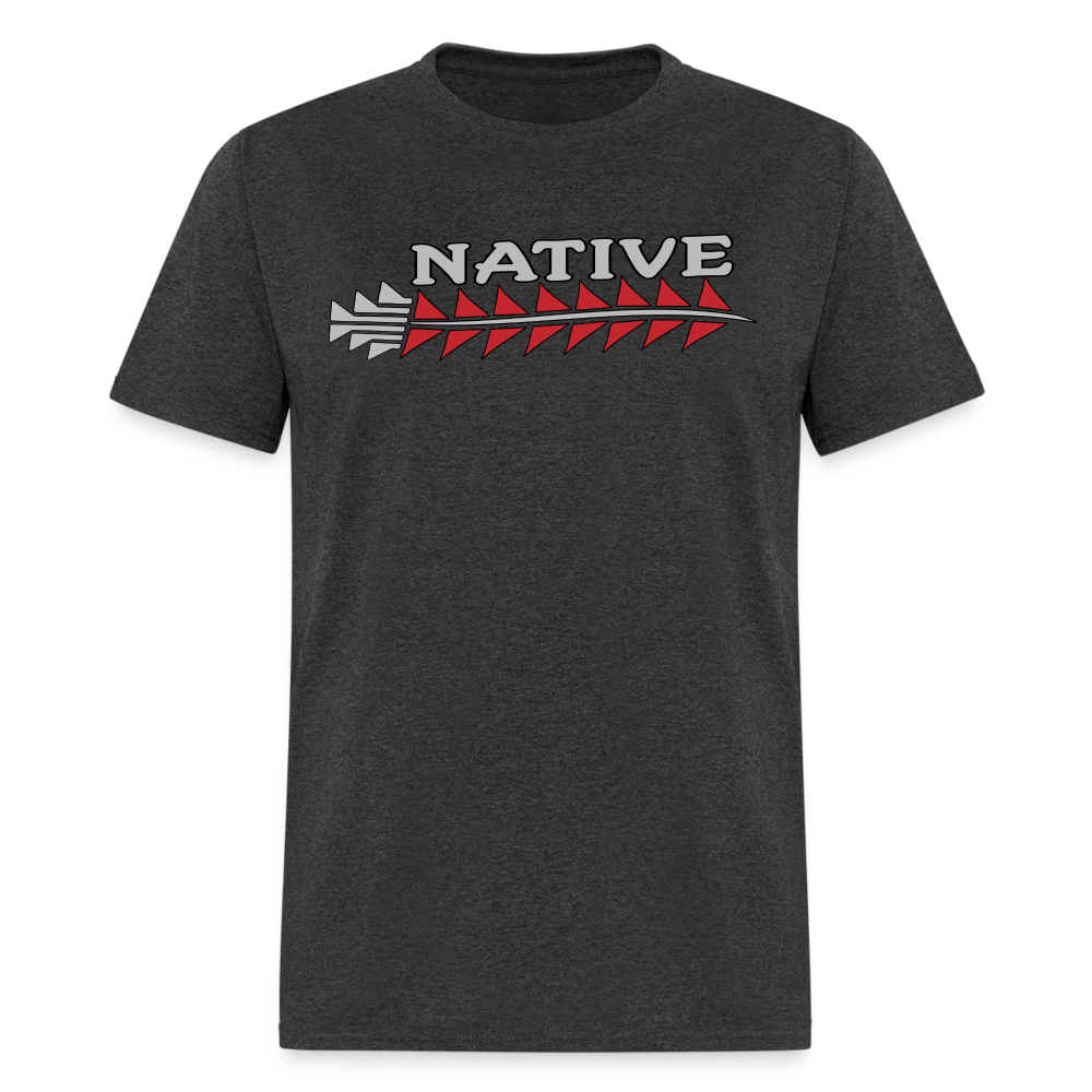 Native Sturgeon Horizontal Unisex Classic T-Shirt - heather black
