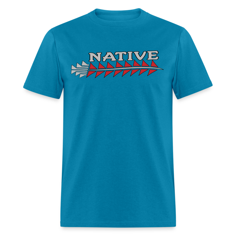 Native Sturgeon Horizontal Unisex Classic T-Shirt - turquoise