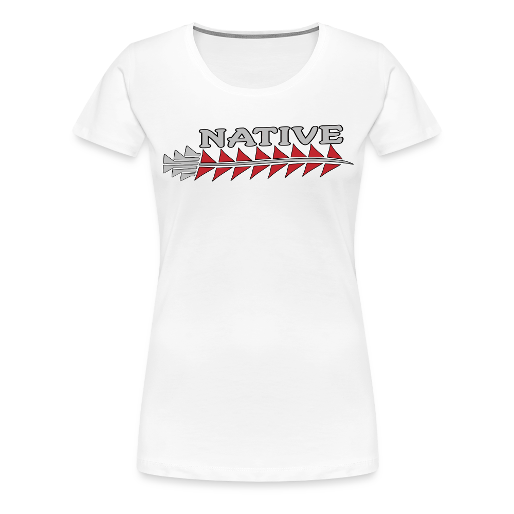 Native Sturgeon Horizontal Women’s Premium T-Shirt - white
