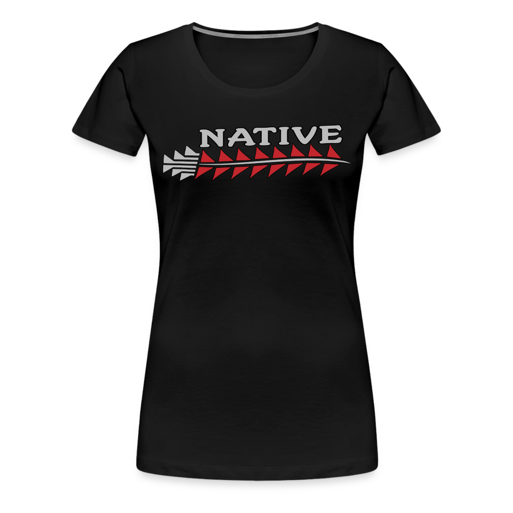 Native Sturgeon Horizontal Women’s Premium T-Shirt - black