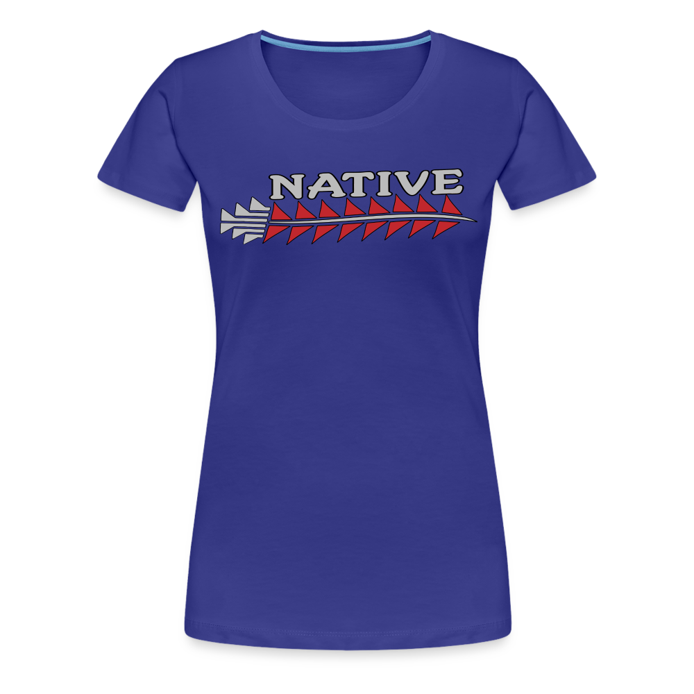 Native Sturgeon Horizontal Women’s Premium T-Shirt - royal blue